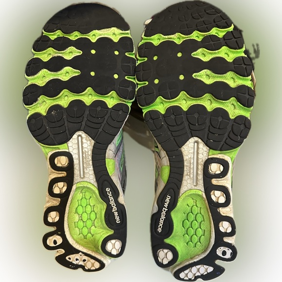 NB NEW BALANCE SNEAKERS RUN WALK ATHLETIC SZ 11.5 870v3 GRAY GREEN BLACK GLOW - Picture 5 of 14